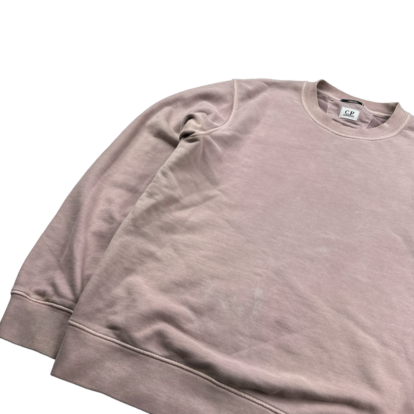 CP Company Pink Cotton Crewneck Jumper - Medium