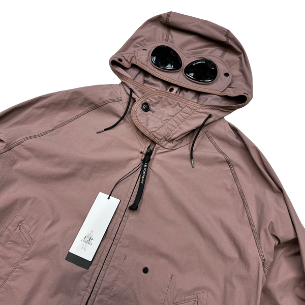 CP Company GD Shell Pink Hooded Lined Soft Shell Goggle Jacket - XL