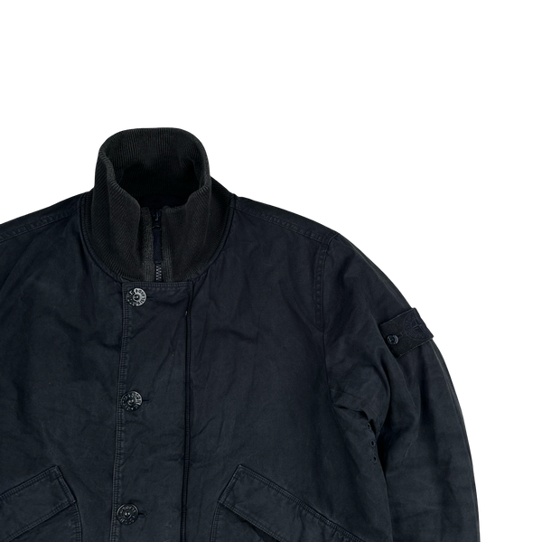 Stone Island 2011 Navy Ghost Piece Ventile Quilted Jacket - XXL