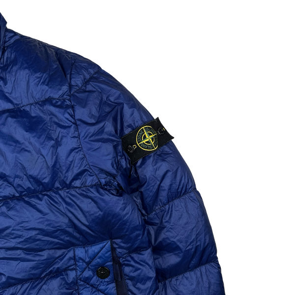 Stone Island 2012 Blue Garment Dyed Puffer Jacket - Medium