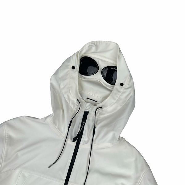 CP Company White Shell R Goggle Jacket - Large