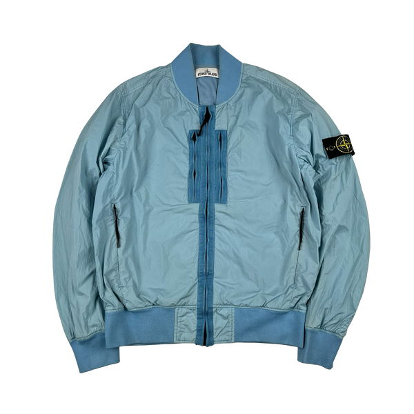 Stone Island 2017 Blue Garment Dyed Crinkle Reps Jacket - Medium
