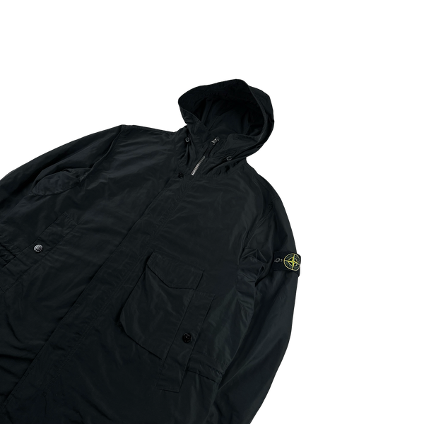 Stone Island 2021 Black Micro Reps Long Jacket - XL – Mat's Island