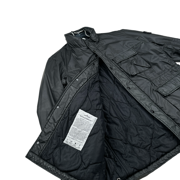 Stone Island 2012 Charcoal Mussola Gommata Field Jacket - 3XL