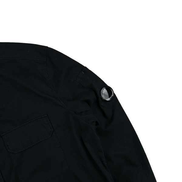 CP Company Black Garment Dyed Buttoned Shirt - XL
