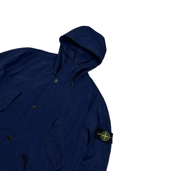 Stone Island 2018 Navy Micro Reps Parka Jacket - Large