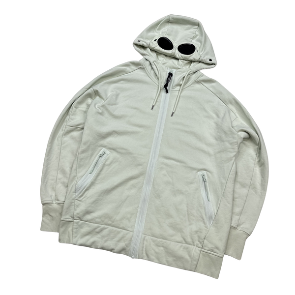 CP Company Mint Green Cotton Goggle Hoodie - XL
