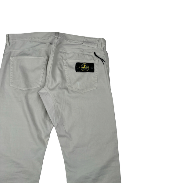 Stone Island 2014 White Slim Fit Cycling Chino Trousers - 38"