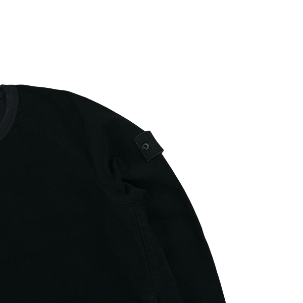 Stone Island 2021 Black Moleskin Ghost Piece Pullover Jumper - Medium