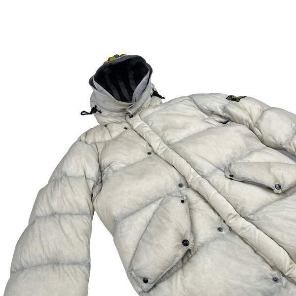 Stone Island 2009 Opaque Nylon Tela Down Dual Hood Jacket - Medium