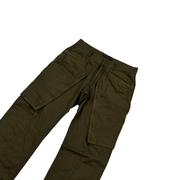 Stone Island 2010 Shadow Project Khaki Cotton Zipped Cargo Trousers - 30"