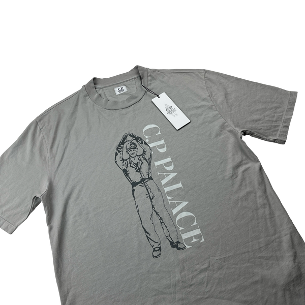 CP Company X Palace Grey Graphic Chester Perry T Shirt - Medium