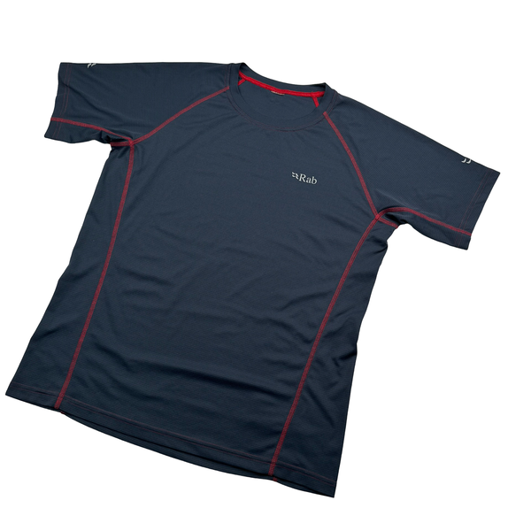 Rab Grey Panelled Nylon Sports T Shirt - Small