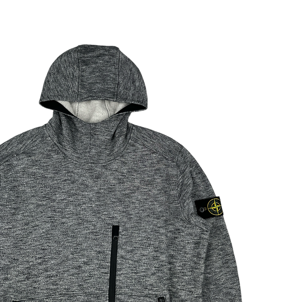 Stone Island 2018 Marl Cotton Pullover Hoodie - Large