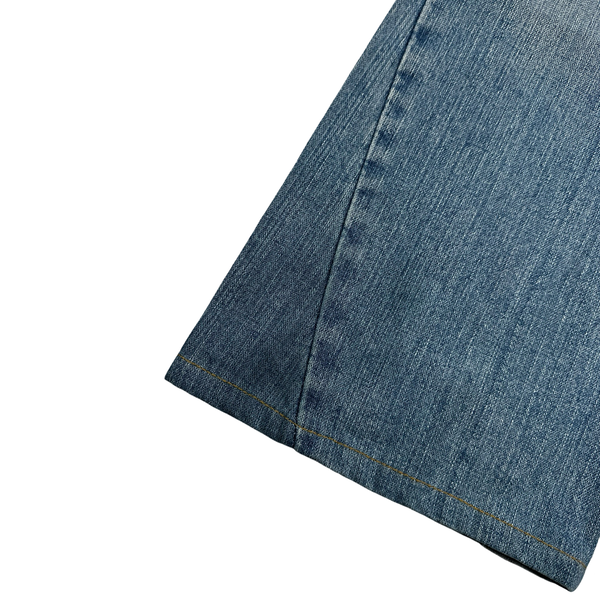 True Religion Joey Big T Light Wash Embroidered Jeans - Small