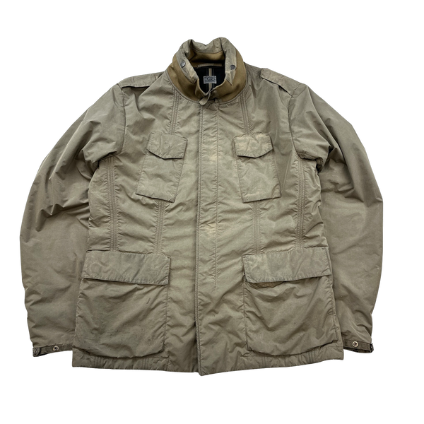 CP Company 2009 Beige Nylon Blend Tinto Terra Multi Pocket Field Jacket - XXL