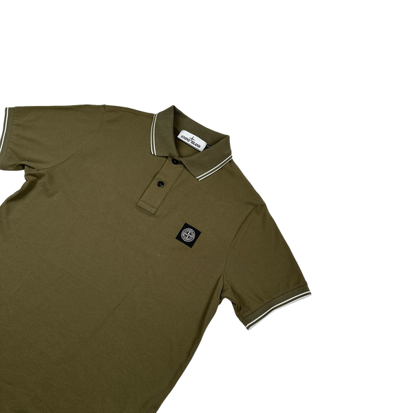 Stone Island 2018 Khaki Polo Top - Medium