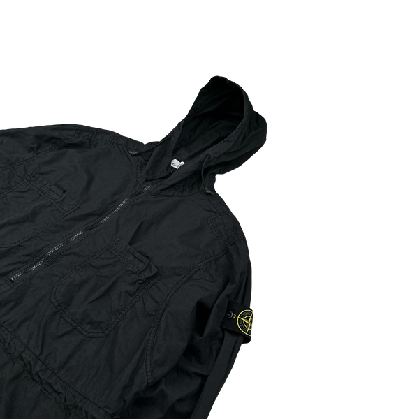Stone Island 2016 Black Thick Cotton Hooded Smock - Medium