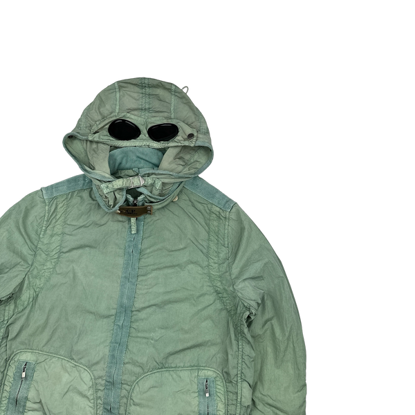 CP Company Chrome Shimmer Goggle Green Jacket - Medium