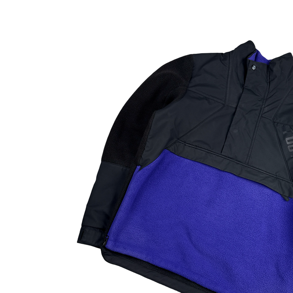 North Face X Footpatrol Thick Fleece Purple Nylon Pocket Jumper Jacket - Medium