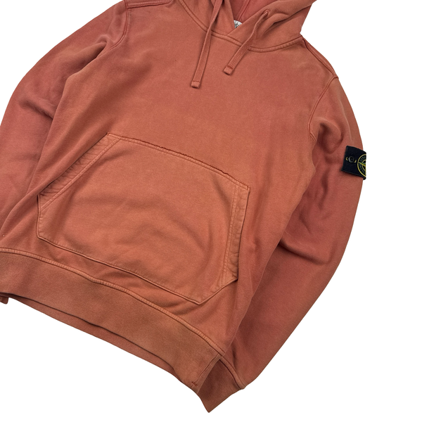 Stone Island Terracotta Cotton Pullover Hoodie - Medium
