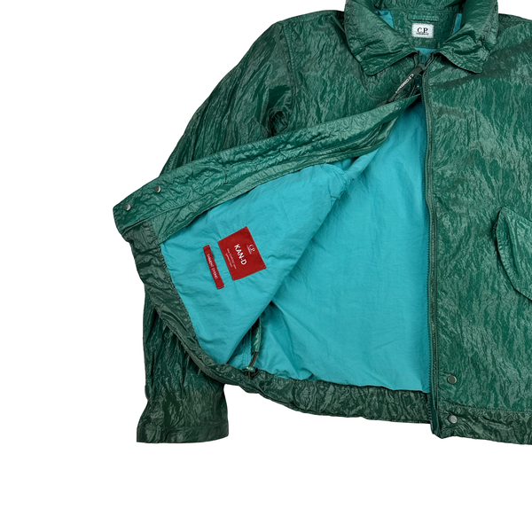 CP Company Turquoise Garment Dyed Nylon Kan D Shell Jacket - Small