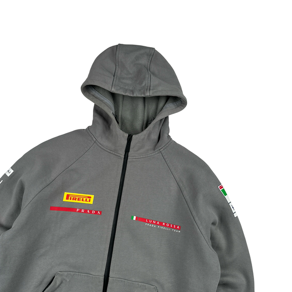 Prada Luna Rossa 37th Americas Cup Barcelona Spellout Zipped Hoodie - Medium