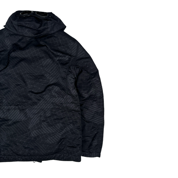 CP Company Black M Bossed Quilted Goggle Jacket - Small