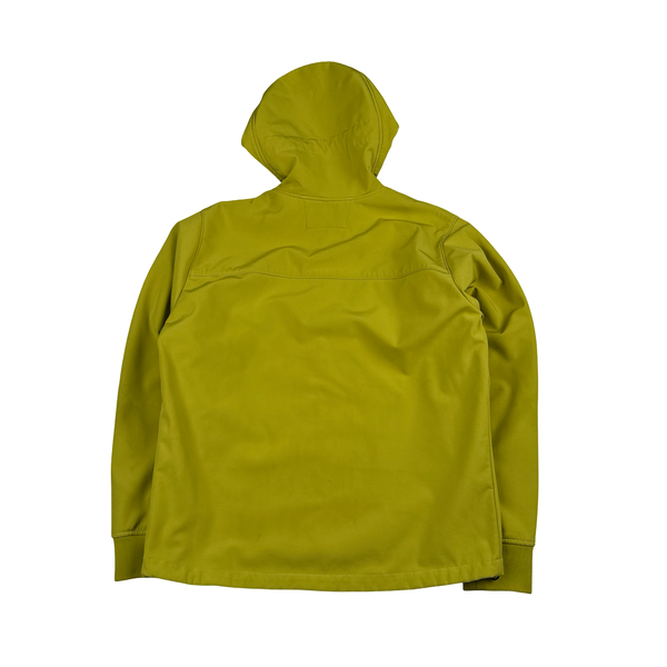 CP Company Olive Soft Shell Goggle Hooded Zipped Jacket - XXL