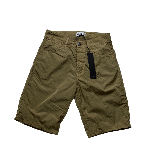 Stone Island 2020 Brown Nylon Shorts - 28"