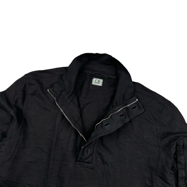 CP Company Black Lens View Quarter Buttoned Jumper - Large