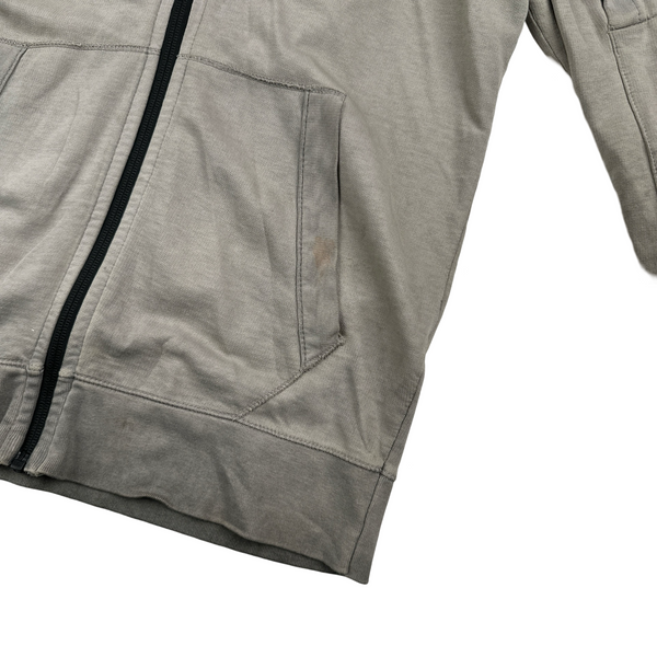 CP Company Grey Re Colour Zipped Hoodie - Small