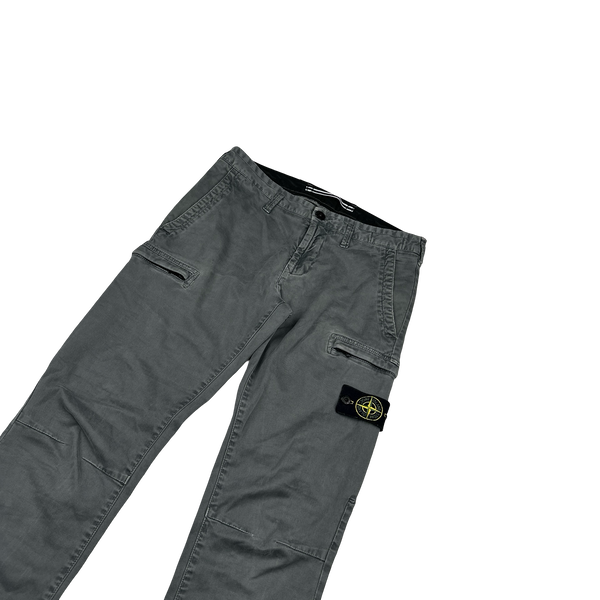 Stone Island 2019 Grey Cotton SK Cargo Trousers - 30"