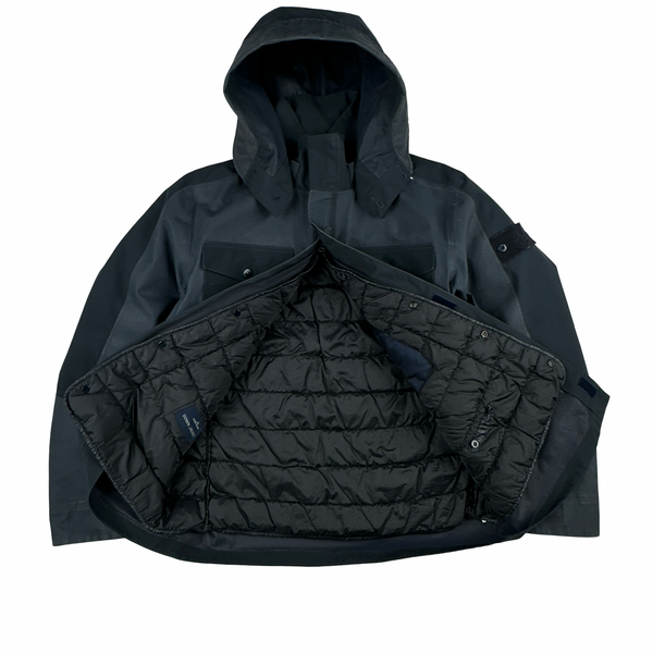 Stone Island 2017 Waterproof Down Lined Navy Ghost Tank Shield Jacket - Large