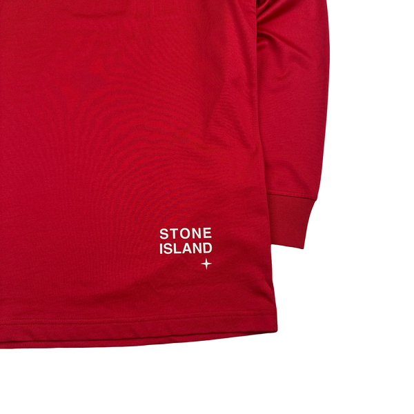 Stone Island 2022 Red Spellout Longsleeve T-Shirt - XXL