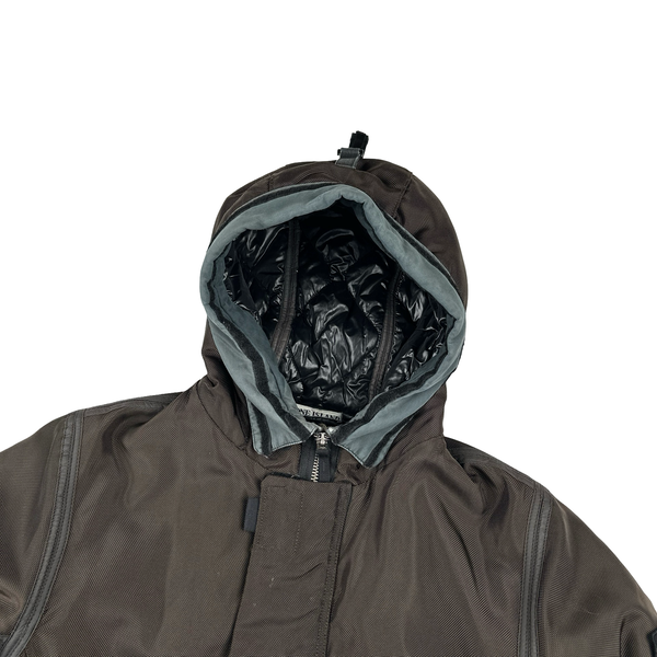 Stone Island 2010 Brown Oxford Nylon Parka Jacket - Large