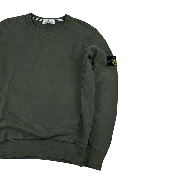 Stone Island 2015 Green Cotton Crewneck Sweatshirt - Large