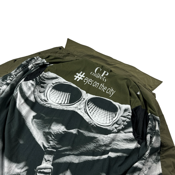 CP Company Khaki Nylon #EyesOnTheCity Coach Jacket - Large