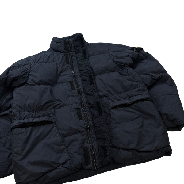 Stone Island 2016 Navy Garment Dyed Crinkle Reps Down Puffer Jacket - 3XL