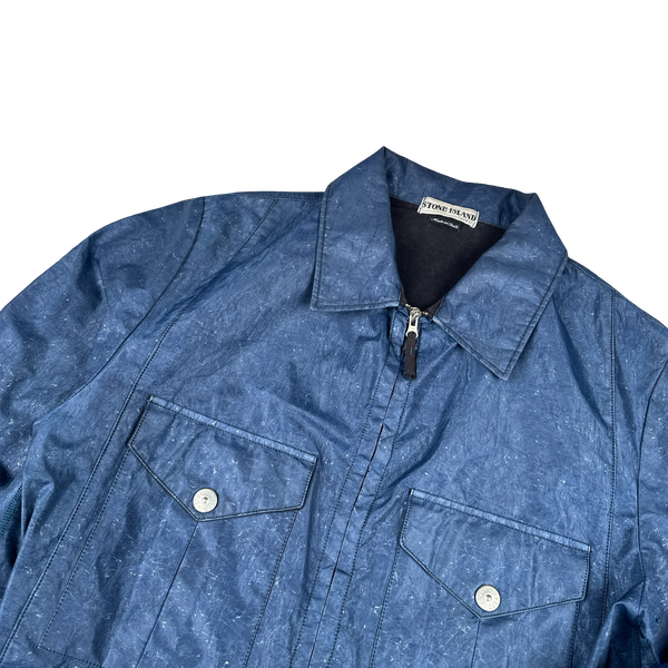 Stone Island 2001 Paul Harvey Laminated Webbing Coach Jacket - Large