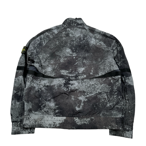 Stone Island 2024 Charcoal Dissolving Grid Camo Windbreaker - Large