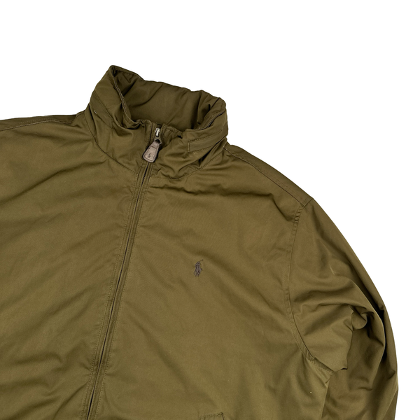 Ralph Lauren Khaki Green Bomber Jacket - Large