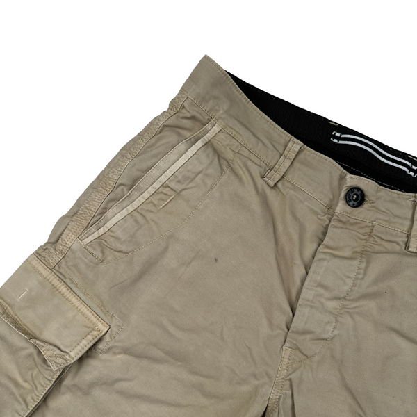 Stone Island 2015 Beige Cotton Cargo Shorts - Small