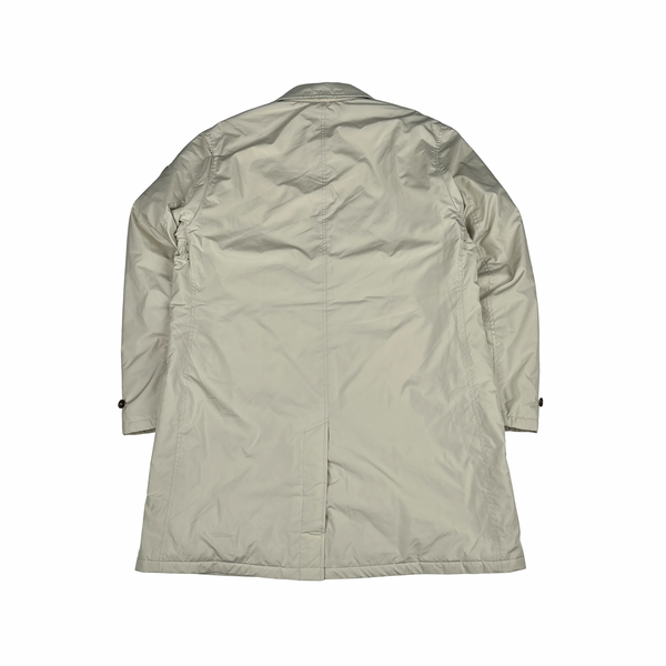 Ralph Lauren Cream Padded Long Collared Jacket - XL