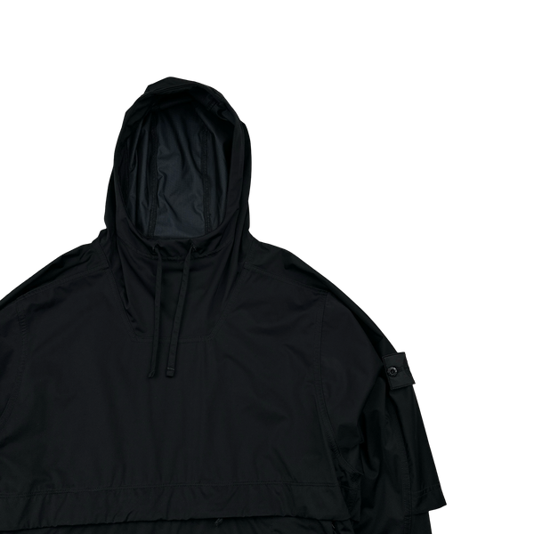 Stone Island 2020 Black Nylon Hooded Smock - Small