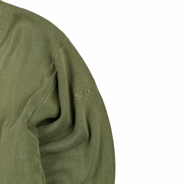 Stone Island Vintage 1999 Green V Neck Pullover Jumper - Medium
