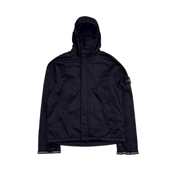 Stone Island 2004 Navy Raso Floccato Riot Mask Sniper Jacket - Medium