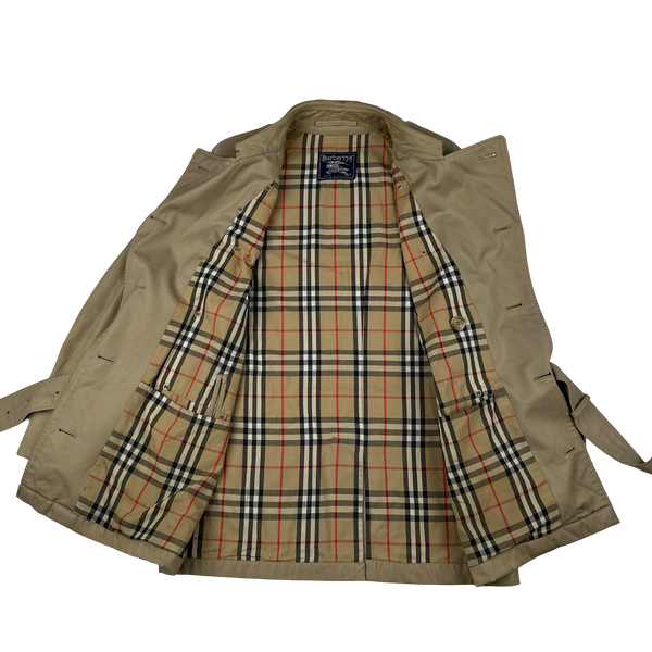 Burberry Nova Check Lined Trench Coat - Medium