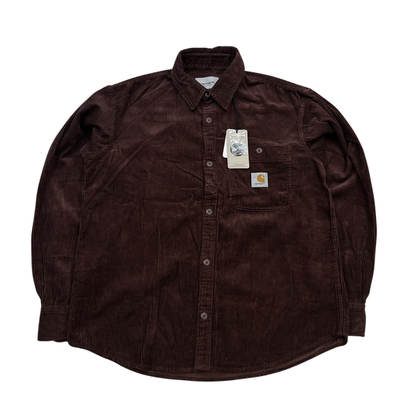 Carhartt WIP Burgundy Corduroy Buttoned Overshirt - Small, Medium, Large