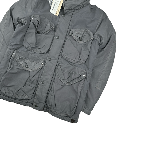 Nemen Grey Multi Pocket Double Lined Hood Smock Jacket - Large